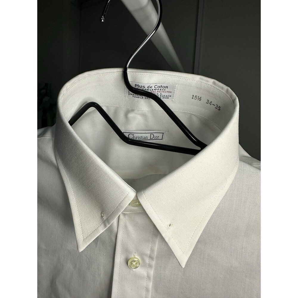Christian Dior White embroidered Logo Dress Shirt